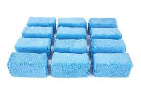 [Block Sponge Narrow] Microfiber Terry Sponge Applicator (4 in. x 2 in. X 2 in.) 12 pack